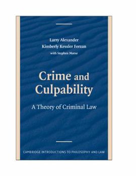 Paperback Crime and Culpability: A Theory of Criminal Law Book