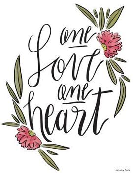 Lettering Fonts : Brush Hand Lettering and Calligraphy Practice Paper Sheets - Blank Straight Lined Ruled Pages Notebook Book Workbook