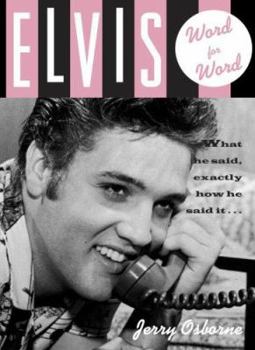 Hardcover Elvis: Word for Word Book