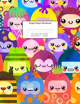 Paperback Graph Paper Notebook: Grid Paper Notebook 110 Sheets Large 8.5 x 11 Quad Ruled 5x5 Book