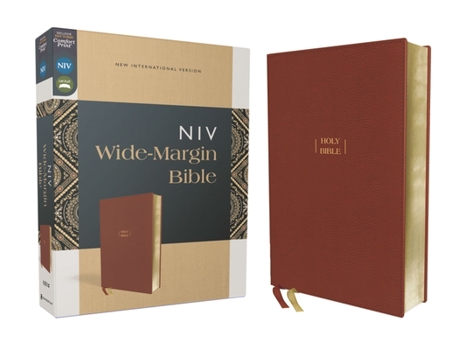 Imitation Leather Niv, Wide Margin Bible (a Bible That Welcomes Note-Taking), Leathersoft, Brown, Red Letter, Comfort Print Book