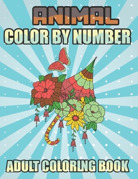 Paperback Animal Color by Number Adult Coloring Book