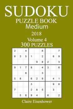 Paperback 300 Medium Sudoku Puzzle Book 2018 Book