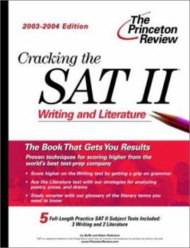 Paperback Cracking the SAT II: Writing & Literature, 2003-2004 Edition Book