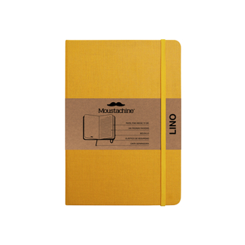Paperback Moustachine Classic Linen Medium Sunflower Yellow Lined Flex Book