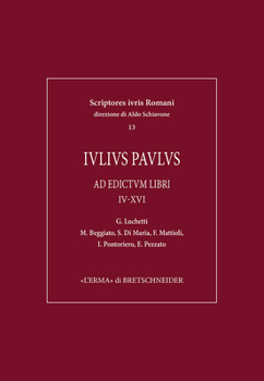 Hardcover Iulius Paulus: AD Edictum Libri IV-XVI [Italian] Book