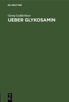 Hardcover Ueber Glykosamin [German] Book