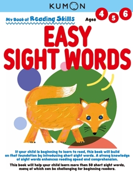 Paperback Kumon My Bk of Reading Skills: Easy Sight Words Book