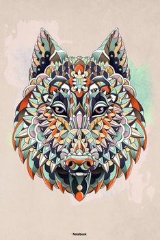 Notebook: Wolf Polygon Animal Journal Abstract Geometric Pattern Composition Book Colorful Shapes Gift
