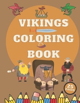 Paperback Vikings Coloring Book: Warriors Mythology Relaxing For Kids Skulls Designs For Kid Book