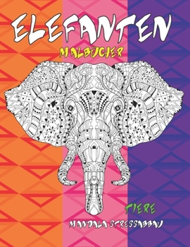 Paperback Malb?cher - Mandala Stressabbau - Tiere - Elefanten [German] Book