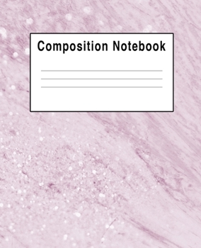 Paperback Composition Notebook: Pink Light Faux Sparkles Book