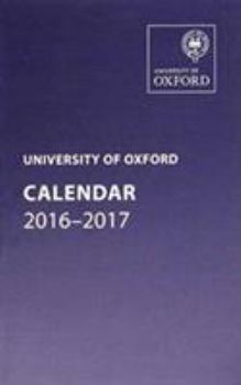 Paperback University of Oxford Calendar 2016-2017 Book