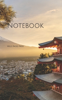 Notebook: Fuji Japan volcano mountains sky Japanese