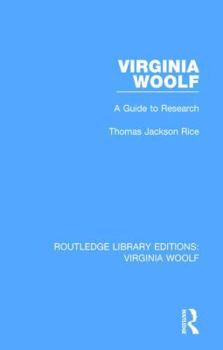 Hardcover Virginia Woolf: A Guide to Research Book