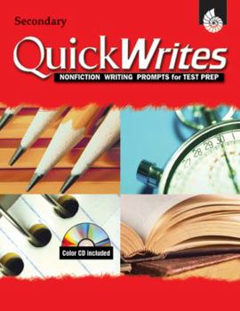 Paperback Quick Writes, Secondary: Nonfiction Writing Prompts for Test Preps [With CDROM] Book