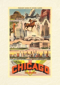 Vintage Lined Notebook Greetings from Chicago