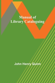 Paperback Manual of Library Cataloguing Book