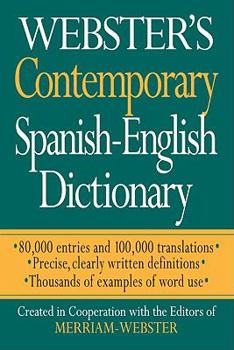 Paperback Webster's Contemporary Spanish-English Dictionary (Spanish and English Edition) [Spanish] Book