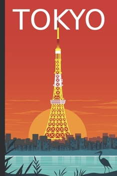 Paperback Tokyo: Travel Journal, Notebook, Diary - Vintage Postcard Style - 110 Ruled Pages Book
