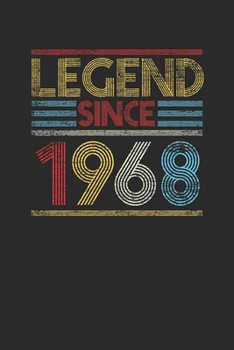 Paperback Legend Since 1968: Blank Lined Notebook (6" x 9" - 120 pages) Birthday Themed Notebook for Daily Journal, Diary, and Gift Book