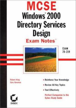 Paperback MCSE Windows 2000 Directory Services Design Exam Notes Exam 70-217 Book