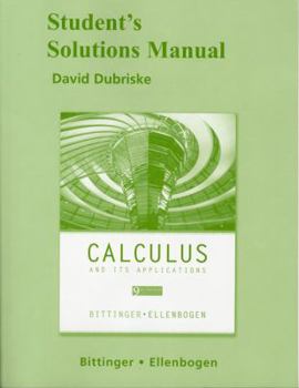 Paperback Student Solutions Manual for Calculus and Its Applications Book