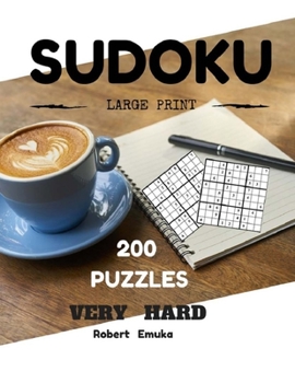 Paperback Sudoku Large Print 200 Puzzles Very Hard: Puzzles Books (Very Hard) [Large Print] Book