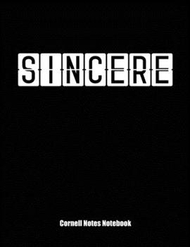 Cornell Notes Notebook : Cornell Note Paper Notebook. Blank Books for College Students. Large College Ruled Medium Lined Journal Note Taking System for School and University. Personalized Name: Sincer