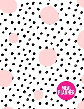 Meal Planner: Pretty 52 Weeks Pages for Tracking and Planning your Meals, Grocery Shopping List, Food Planner Prep Book | Large 8.5 x 11 Inch | 110 Pages  - Product Code XL 034419