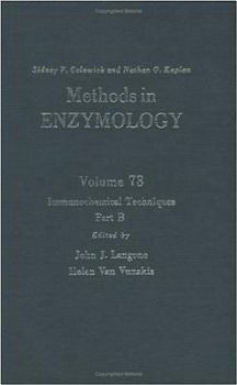 Hardcover Immunochemical Techniques, Part B, Volume 73: Volume 73: Immunochemical Techniqies Part B (Methods in Enzymology) Book