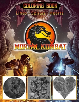 Paperback Mortal Kombat Lines Spirals Hearts Coloring Book