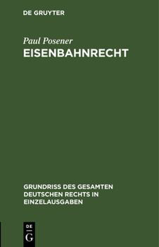 Hardcover Eisenbahnrecht [German] Book