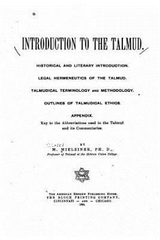 Paperback Introduction to the Talmud. Historical and literary introduction Book
