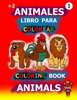 Paperback Animales libro para colorear coloring book animals [Spanish] Book