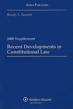 Paperback Recent Developments in Constitutional Law Book