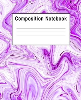 Paperback Composition Notebook: Purple Abstract Swirls Book