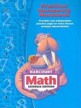 Paperback Georgia Harcourt Math: Practice/Homework Workbook, Grade 3 Book