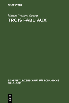 Hardcover Trois fabliaux [French] Book