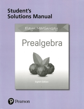 Paperback Student Solutions Manual for Prealgebra Book