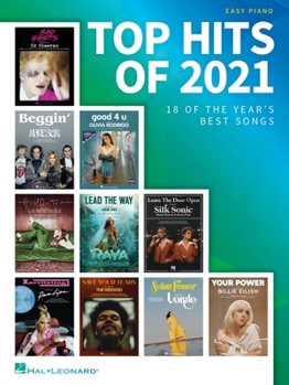 Paperback Top Hits of 2021 for Easy Piano Book