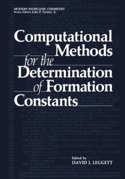 Paperback Computational Methods for the Determination of Formation Constants Book
