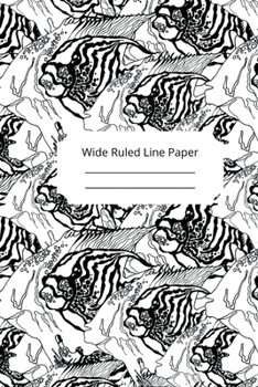 Paperback Scary Animals Theme Wide Ruled Line Paper Book
