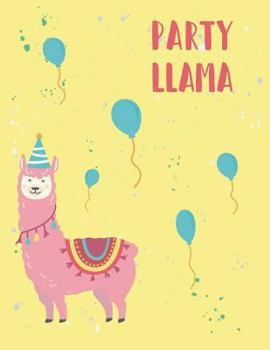 Party llama: Party with llama on yellow cover and Dot Graph Line Sketch pages, Extra large (8.5 x 11) inches, 110 pages, White paper, Sketch, Draw and Paint