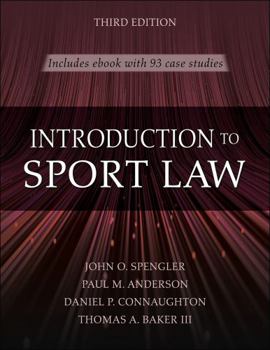 Paperback Introduction to Sport Law with Case Studies in Sport Law Book