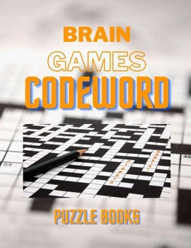 Paperback Brain Games Codeword Puzzle Books: Word Grid For A Search Word Game, Challenging Crossword Books, A Unique Puzzlers' Book With Today's Contemporary Wo Book