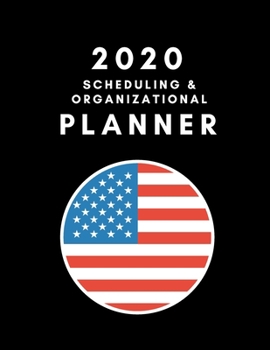 Paperback 2020 USA Planner: Yearly Monthly and Daily Calendar Notebook for Scheduling and Organization (Glossy Black) Book