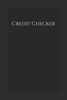 Paperback Credit Checker: Notebook Book