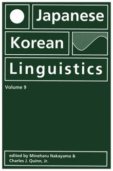 Paperback Japanese/Korean Linguistics, Volume 9: Volume 9 Book