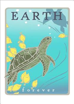 Hardcover Green Sea Turtles: Earth Forever (Boxed): Boxed Set of 6 Cards Book